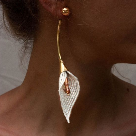Boucles d'oreilles Vintage Golden Flower