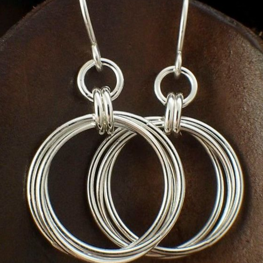 Boucles d'oreilles Vintage en Argent