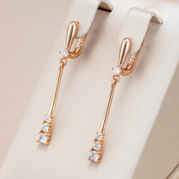 Boucles d'oreilles Elégant avec Zirconias Plaqué Or