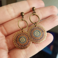 Boucles d'oreilles Mandala Vintage