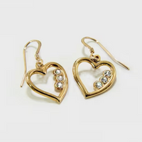Boucles d'oreilles Vintage Golden Hearts