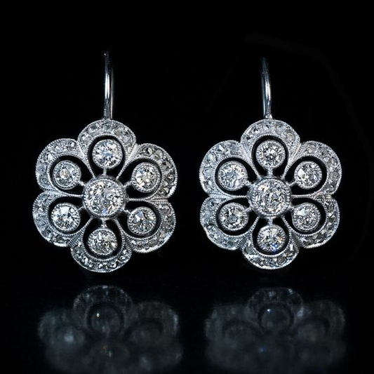 Boucles d'oreilles Vintage Mandala en Argent
