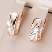 Boucles d'oreilles Elégantes avec Zirconia en Or et Argent