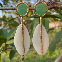 Boucles d’oreilles Vintage en Pierres Naturelles en Or