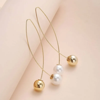Boucles d'oreilles Vintage en Or et Perles
