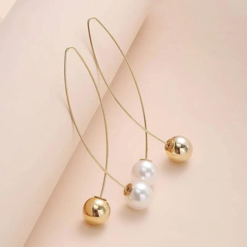 Boucles d'oreilles Vintage en Or et Perles