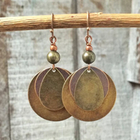 Boucles d'oreilles Vintage Golden Brown