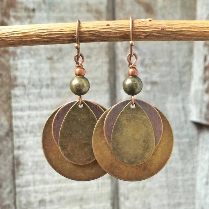 Boucles d'oreilles Vintage Golden Brown