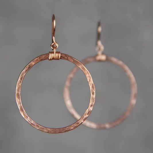 Boucles d'oreilles vintage en or rose