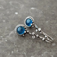 Boucles d'oreilles bleu vintage