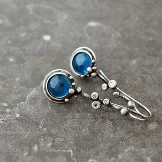 Boucles d'oreilles bleu vintage