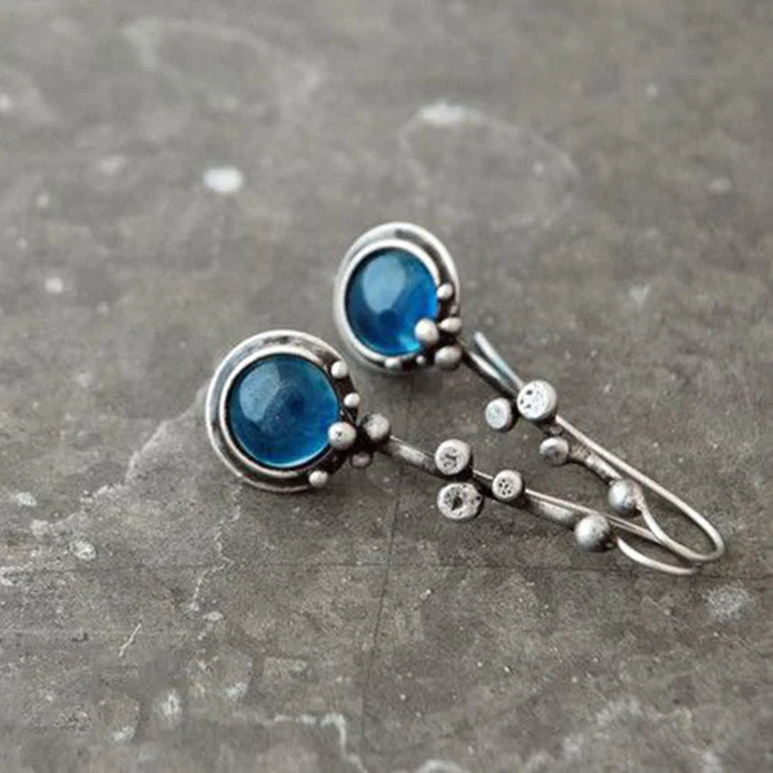 Boucles d'oreilles bleu vintage