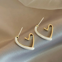 Boucles d'oreilles élégantes à cœur ouvert