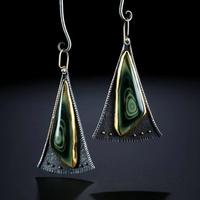 Boucles d'oreilles vert foncé