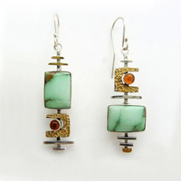 Boucles d'oreilles vertes Vintage