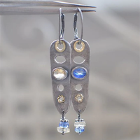 Boucles d'oreilles bleu vintage