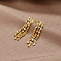 Boucles d'oreilles élégantes pour rideaux à paillettes d'or
