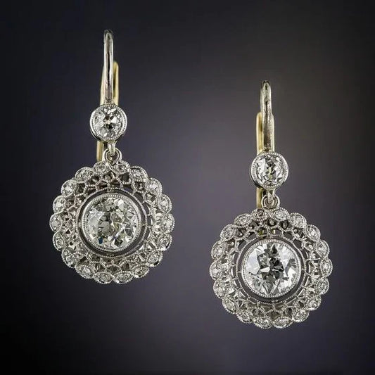 Boucles d'oreilles Mandala en zirconium