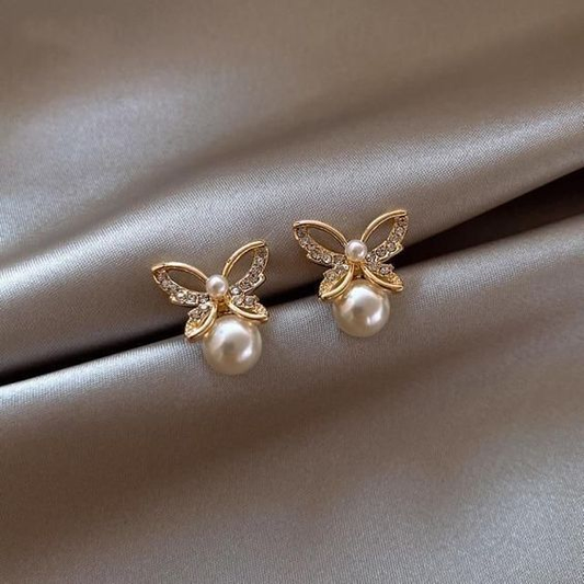 Boucles d'oreilles en perles papillon