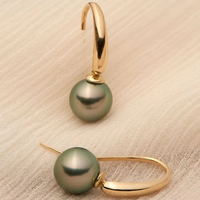 Boucles d'oreilles élégantes en perles olive