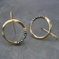Boucles d'oreilles creuses vintage plaquées or