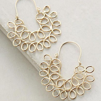 Boucles d'oreilles Mandala vintage creuses plaquées or