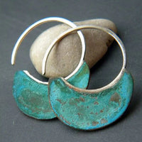 Boucles d'oreilles lune Turquoise Vintage