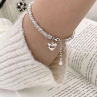 Bracelet élégant en argent en forme de coeur