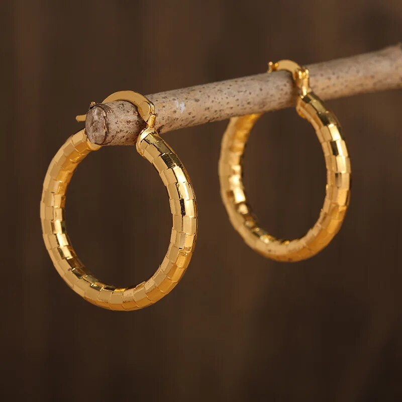 Boucles d'oreilles vintage plaquées or