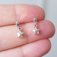 Boucles d'oreilles étoile en argent