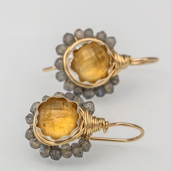 Boucles d'oreilles vintage orange