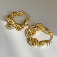 Boucles d'oreilles or nouées