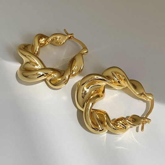 Boucles d'oreilles or nouées