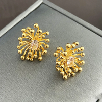 Boucles d'oreilles élégantes en or brillant
