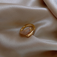 Bague élégante réglable et brillante