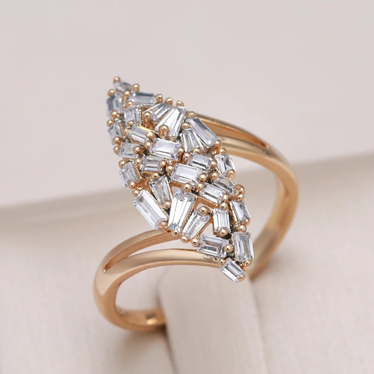 Bague élégante en cristal scintillant
