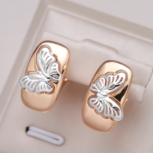 Boucles d'oreilles papillon élégantes et brillantes