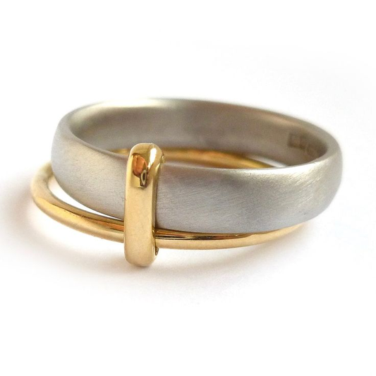 Bague Vintage en argent et or