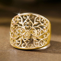 Bague creuse en or vintage