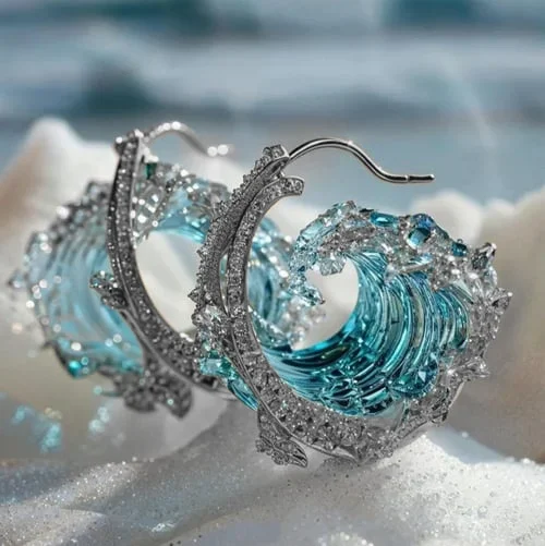 Boucles d'oreilles serment de l'océan