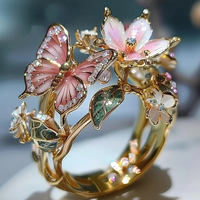 Vintage Golden Prifddinas anneau floral