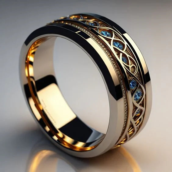 Bague infinité en or vintage