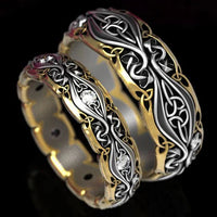Bague Vintage Couple Or et Argent