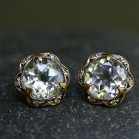 Boucles d'oreilles vintage en cristal clair