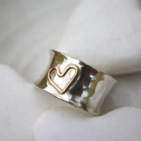 Bague vintage en argent plaqué or