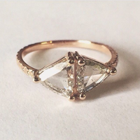Bague vintage en cristal rose