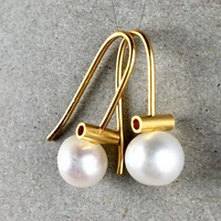 Boucles d'oreilles perles en or vintage
