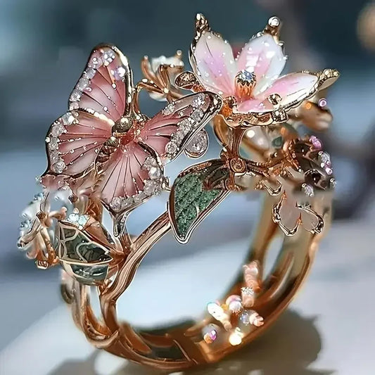 Bague papillon en zircone Nature Bright