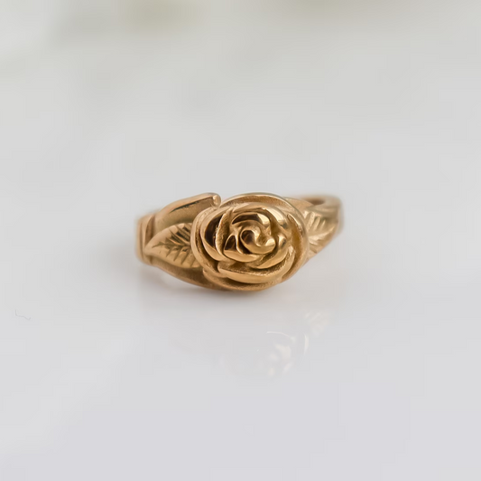 Bague vintage en or rose