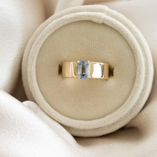 Bague Vintage en cristal plaqué or fin